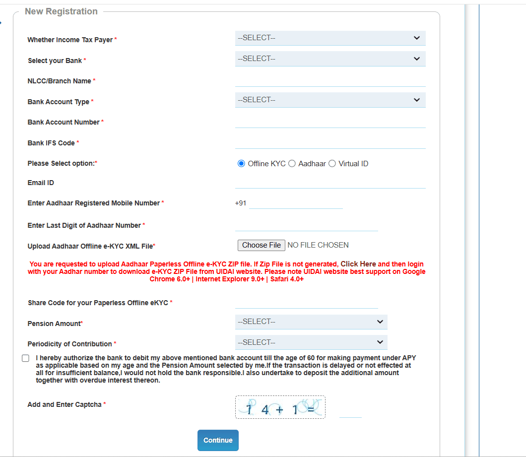 Atal Pension Yojana (APY) आवेदन प्रक्रिया, लाभ, पात्रता 4 Online APY Subscriber Registration